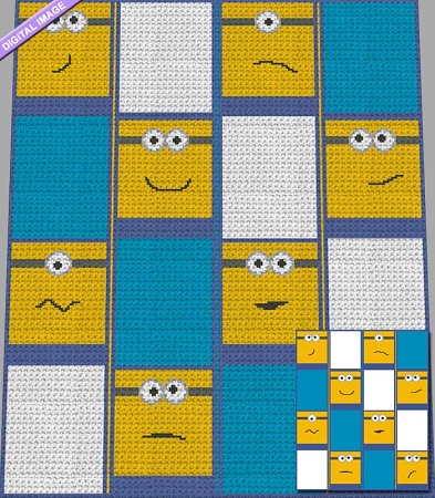 Minion Squares Crochet Pattern